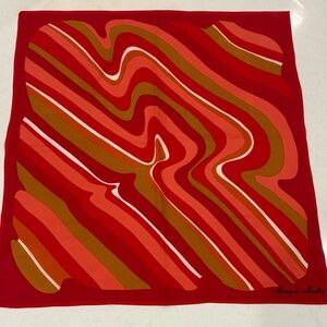 VINTAGE Monique Martin 60s/70s Psychedelic Wavy Stripe Square Scarf | Mod